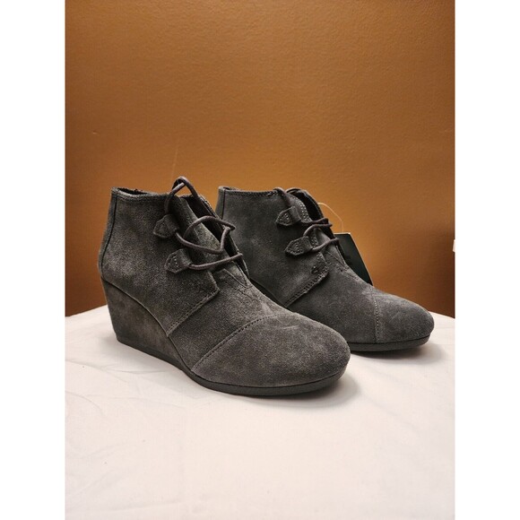 TOMS Kala Desert Wedge Bootie Gray Women Size 8.5 - Picture 1 of 10